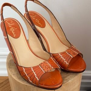 Cole Haan Women's Orange Slingback Heels